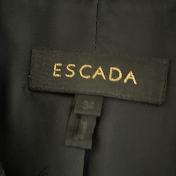 ESCADA Vintage Single Breasted Deep Navy 3 Button Blazer Size 34/XS - Picture 5 of 12